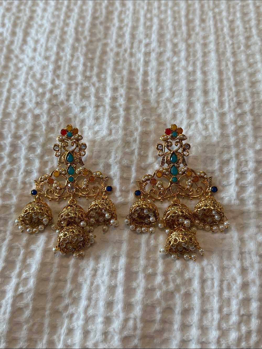 Large Indian / jhumka earrings